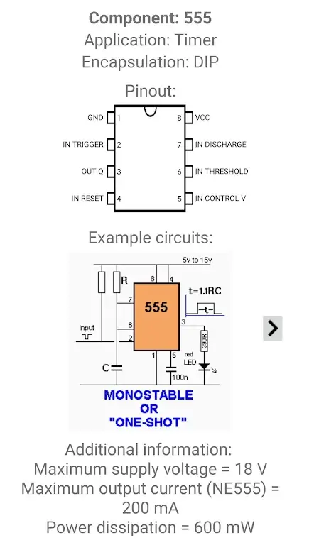 Electronic Component Pinouts Screenshot 6