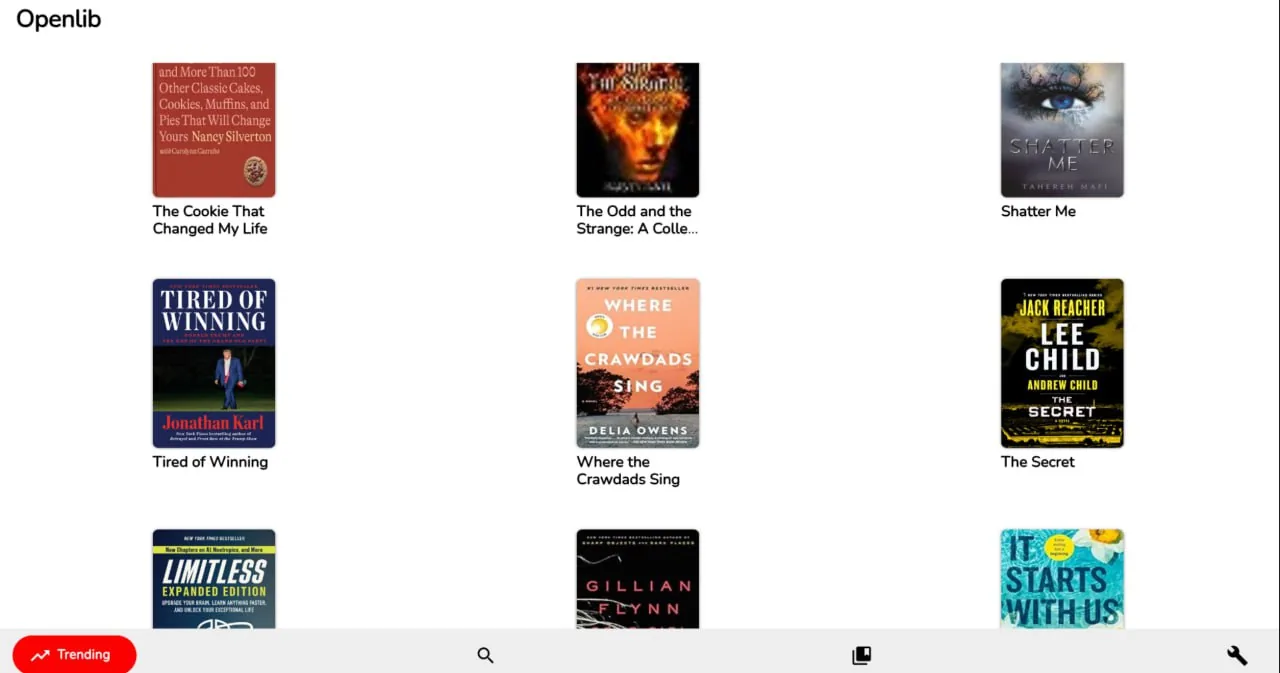 Openlib screenshot 1