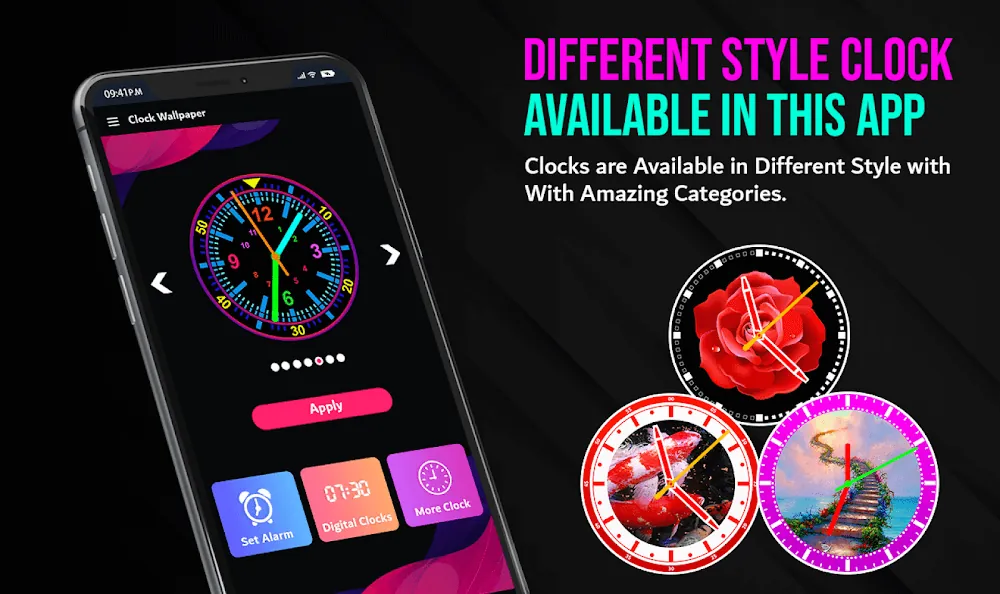 Neon Night Clock screenshot 5