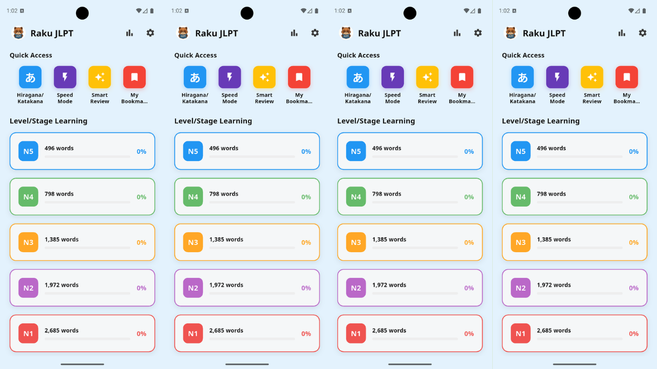 Raku JLPT Vocabulary screenshot 1
