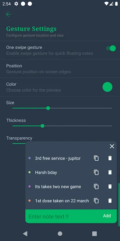 One Swipe Notes screenshot 2