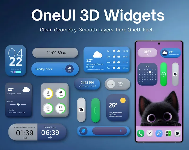 OneUI 3D Widgets preview image 3