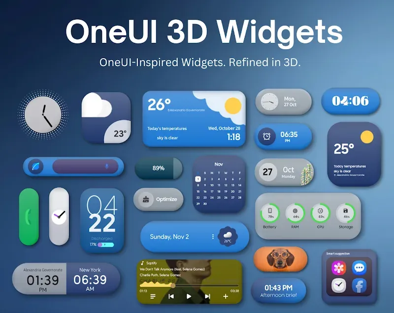 OneUI 3D Widgets preview image 2