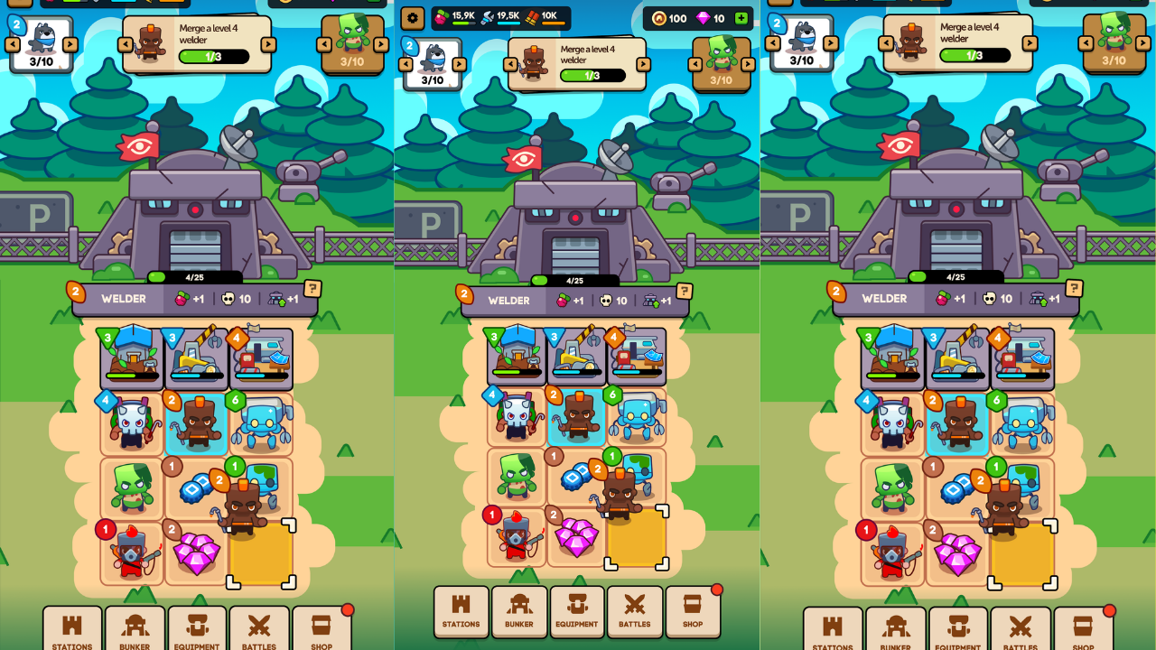Idle Shelter: Merge to Survive screenshot 1