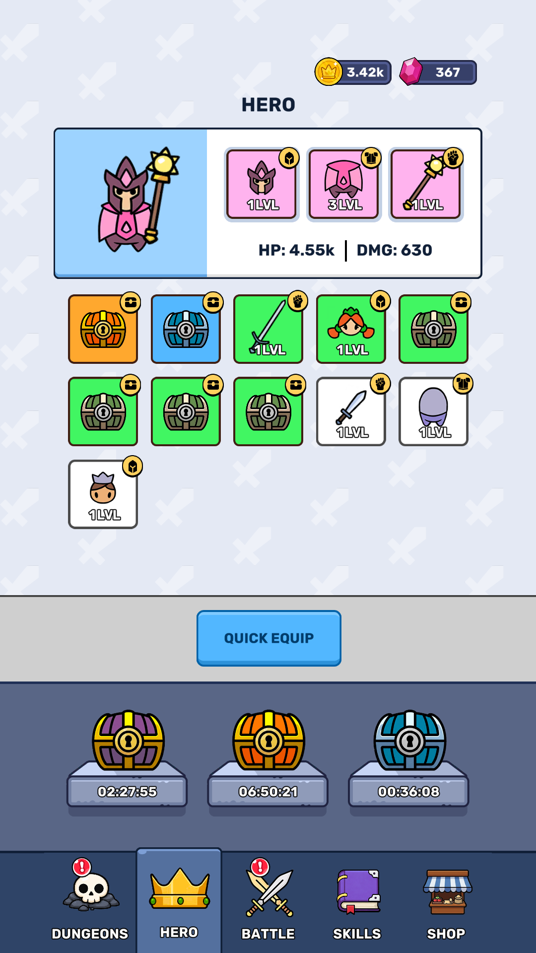Portal of Heroes: Idle RPG gameplay preview 3