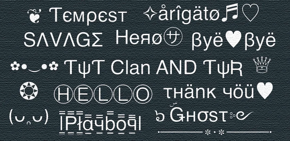 Cool text and symbols screenshot 1