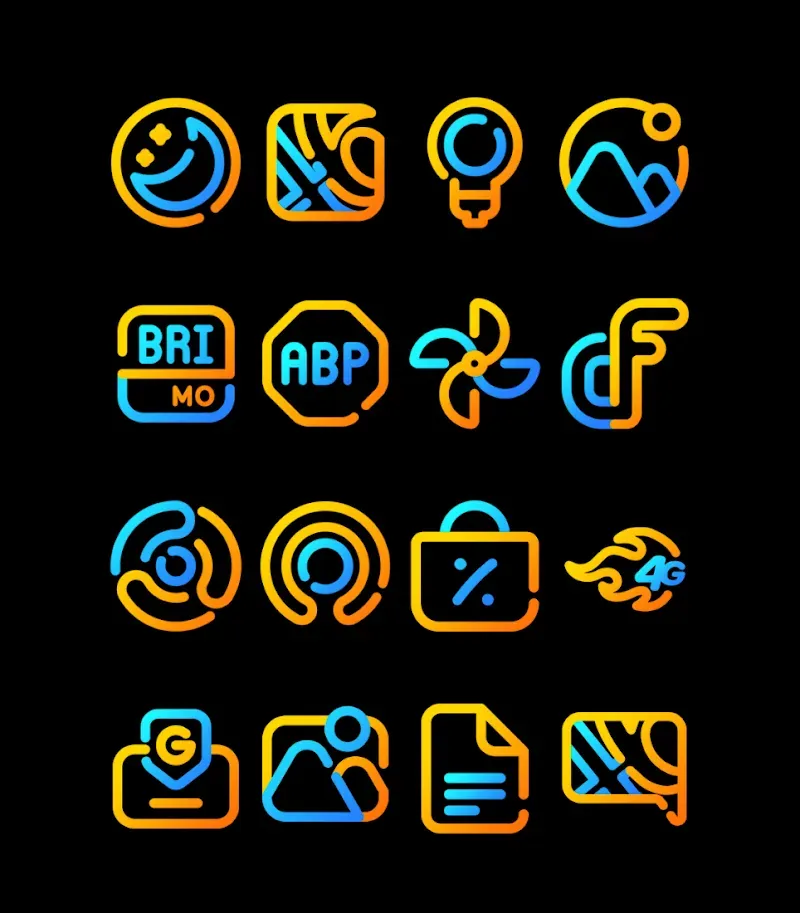Nuclear Lines Icon Pack screenshot 2