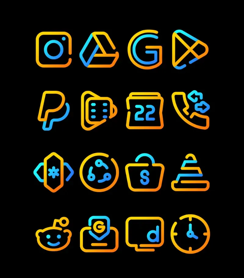 Nuclear Lines Icon Pack screenshot 5