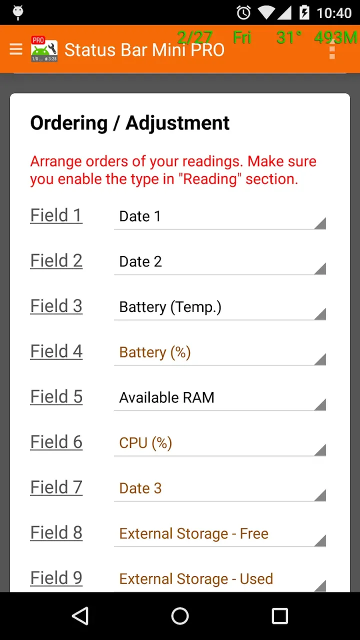 Status Bar Mini Pro screenshot 4