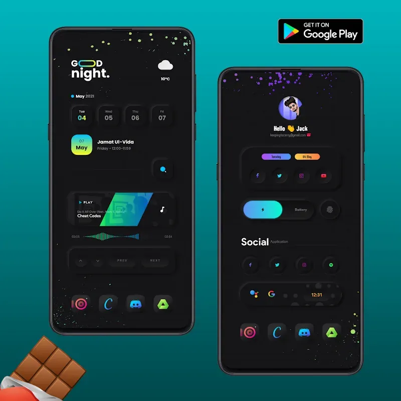 Chocolate KWGT screenshot 3