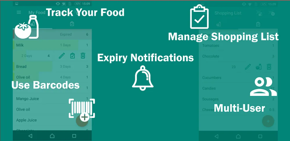 Food List Tracking & Shopping screenshot 1