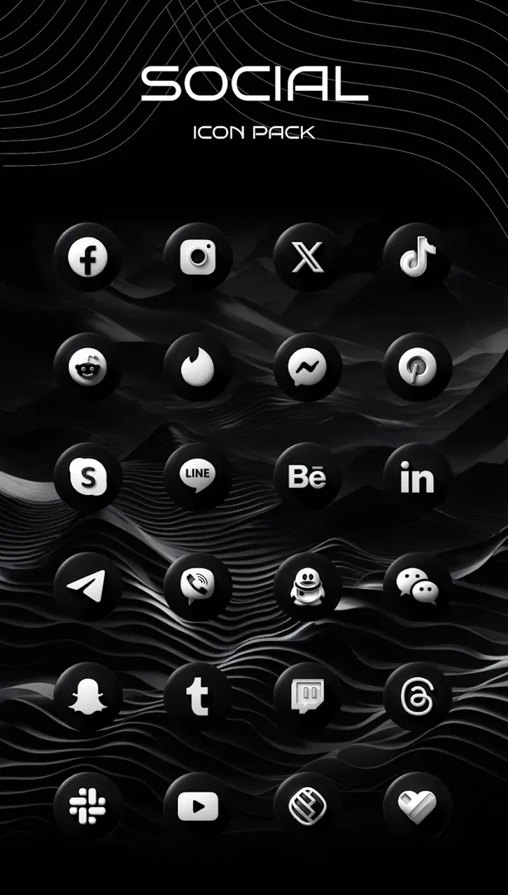 Luna Black Icon Pack screenshot 4
