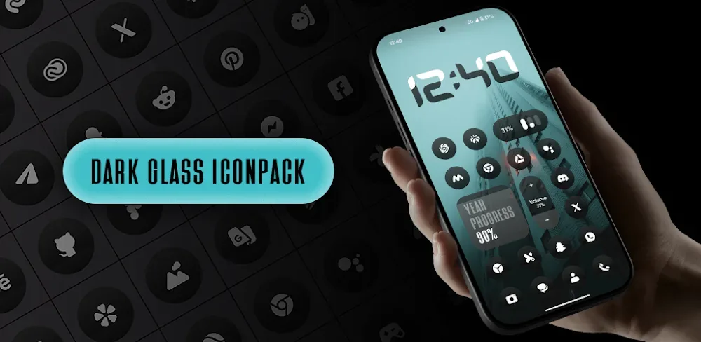 DarkGlass Icon Pack screenshot 1