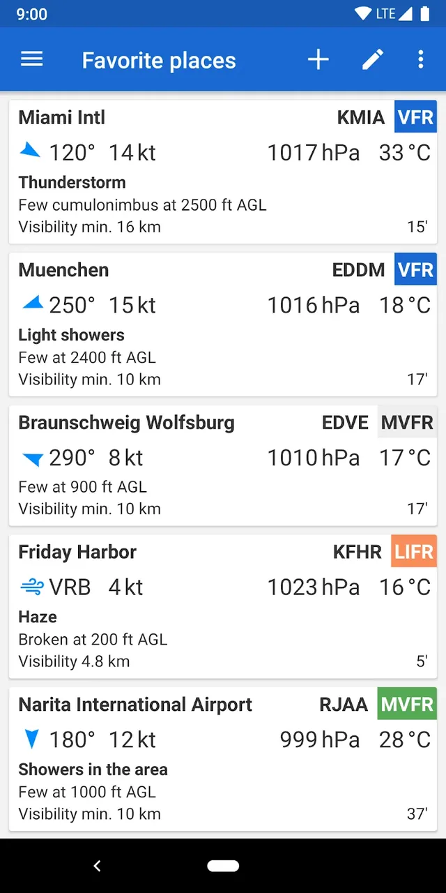 Avia Weather - METAR & TAF screenshot 2