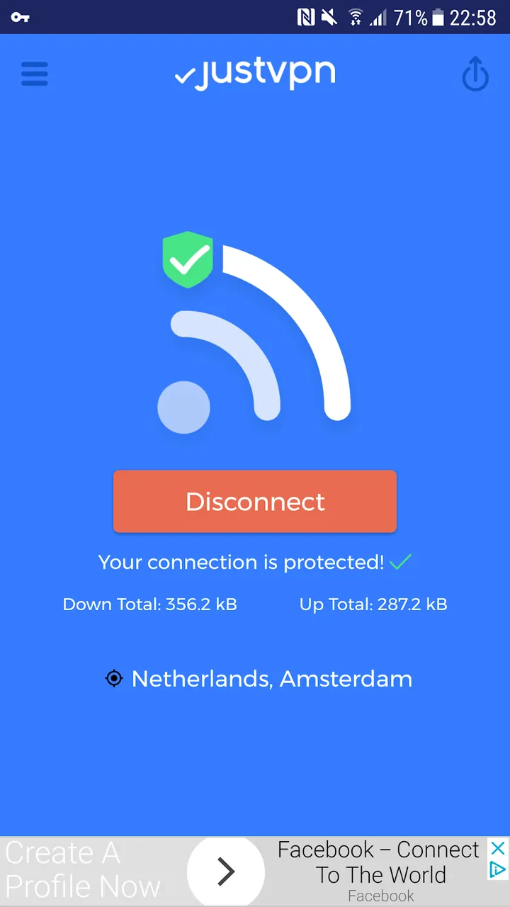 JustVPN screenshot 3