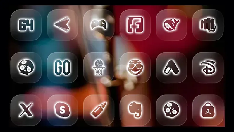 Neon Glass - Icon Pack screenshot 3