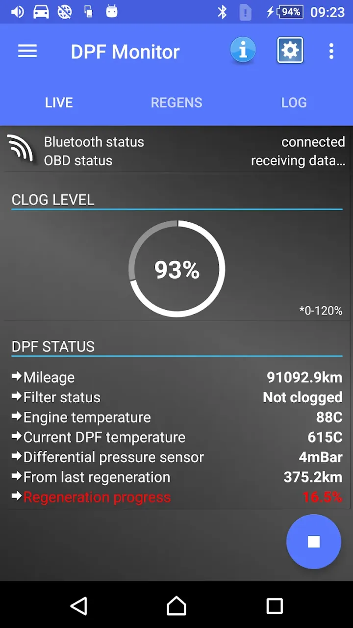 DPF Monitor screenshot 2