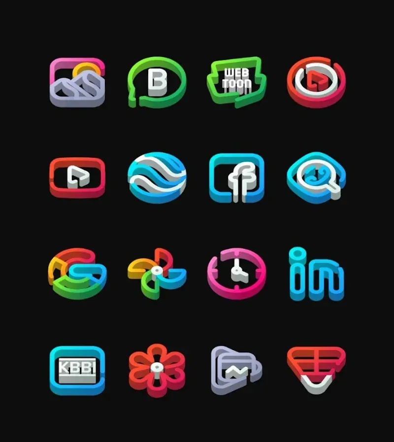 LineDock 3D - Icon Pack screenshot 6