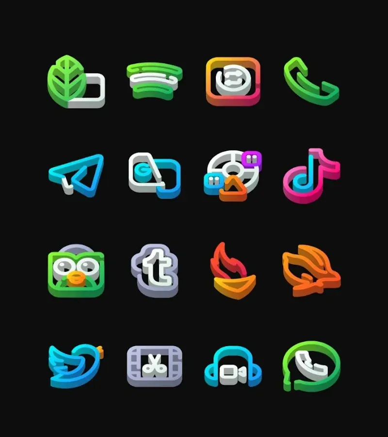 LineDock 3D - Icon Pack screenshot 5