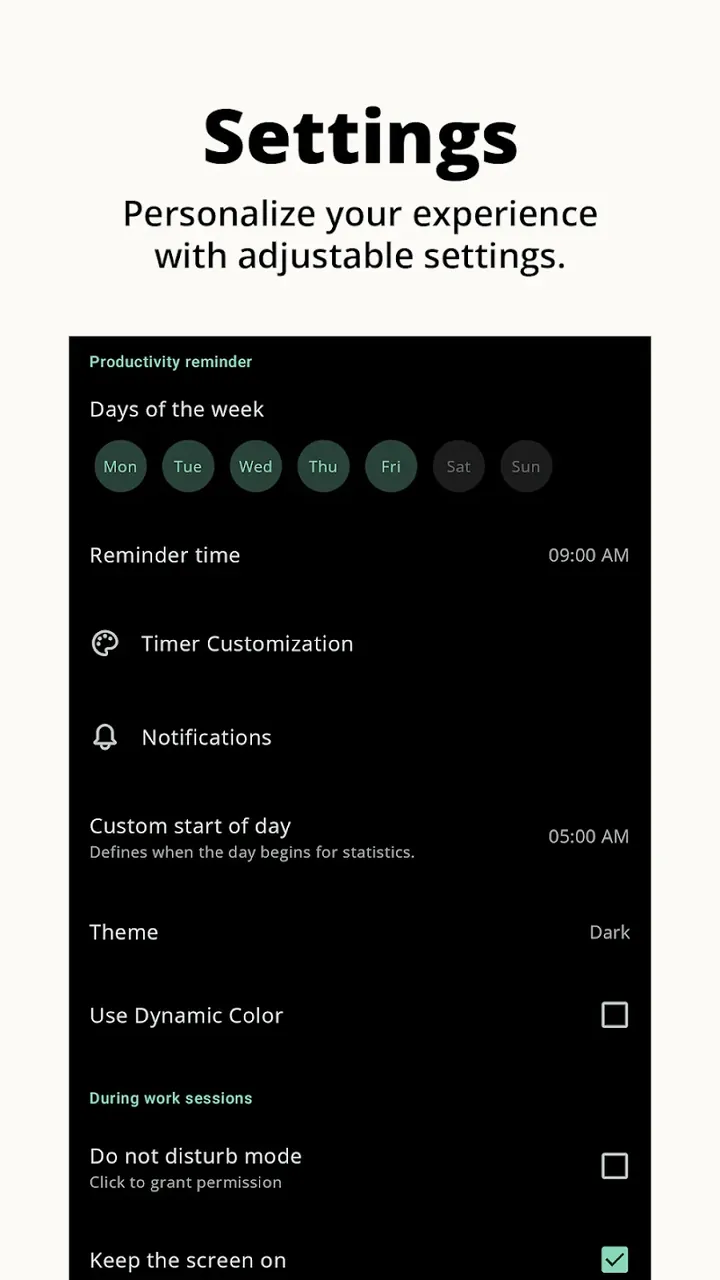 Minimalist Pomodoro Timer screenshot 6