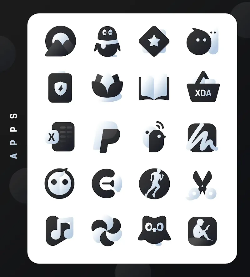 Black Icon Pack: LuX screenshot 3