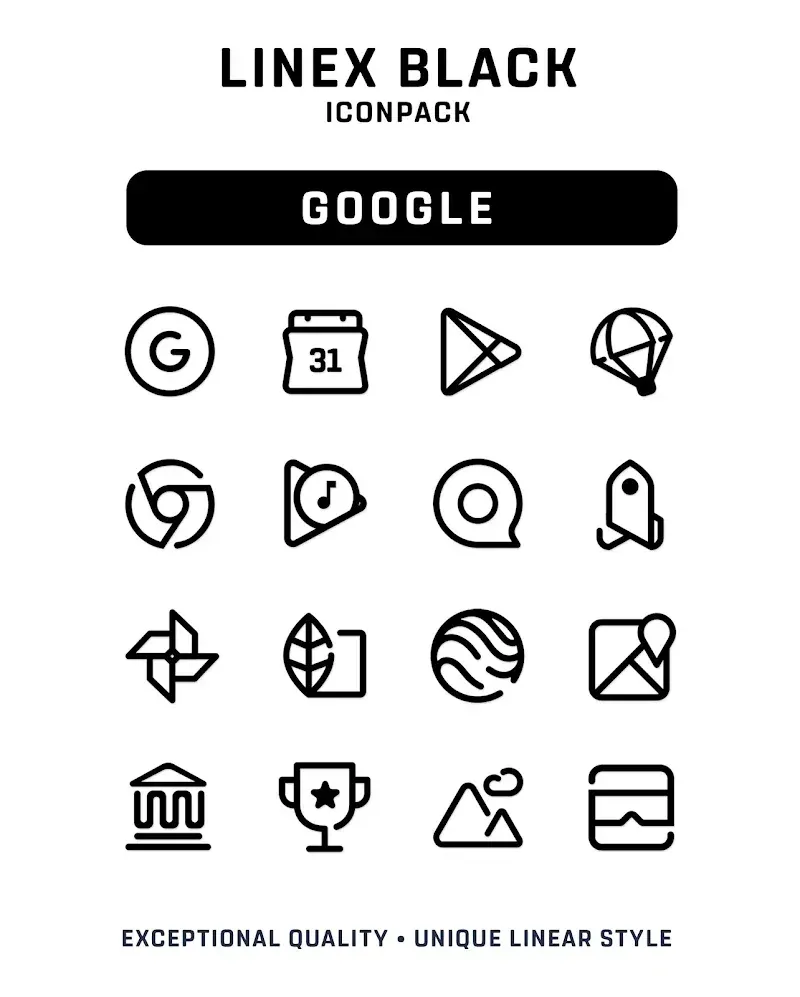 LineX Black Icon Pack screenshot 3