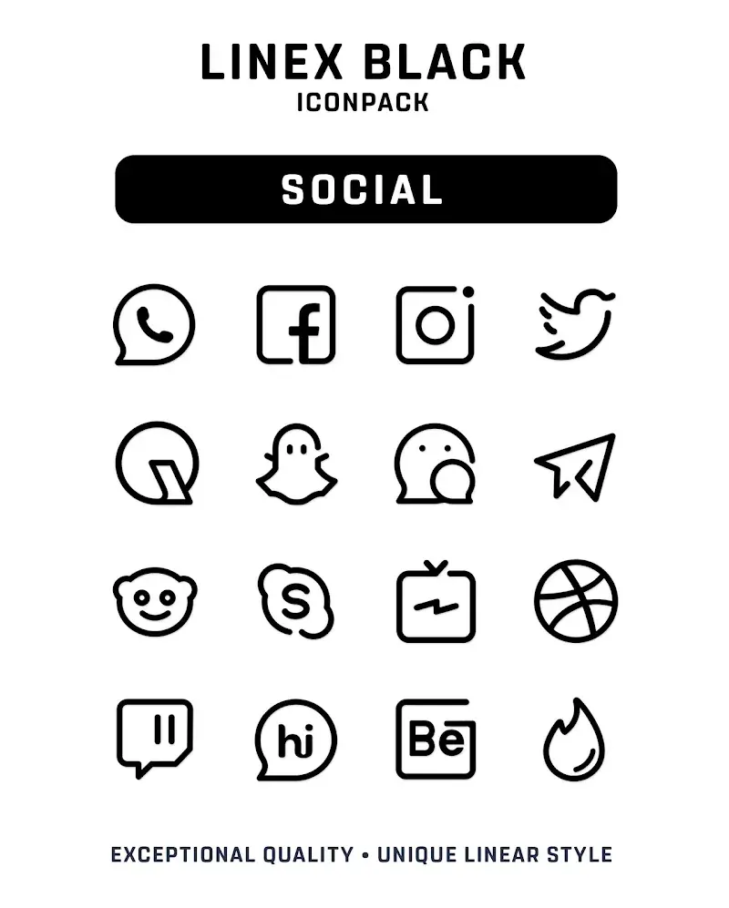 LineX Black Icon Pack screenshot 4