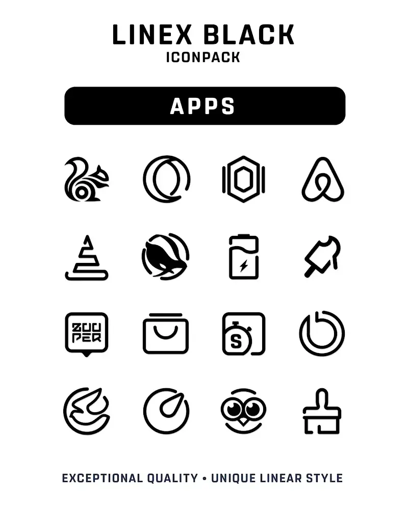 LineX Black Icon Pack screenshot 2