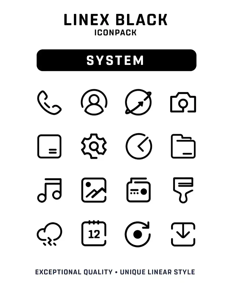 LineX Black Icon Pack screenshot 5