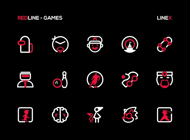 RedLine Icon Pack : LineX Screenshot 6