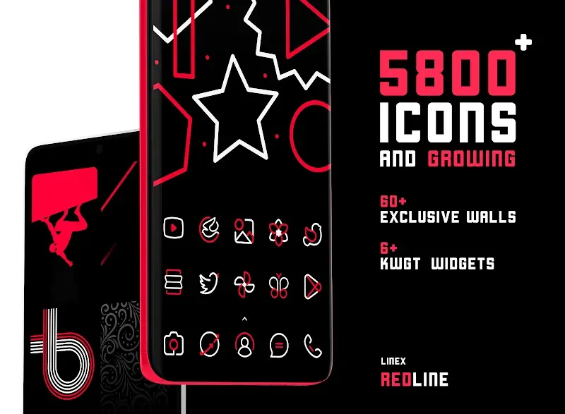 RedLine Icon Pack : LineX Screenshot 2