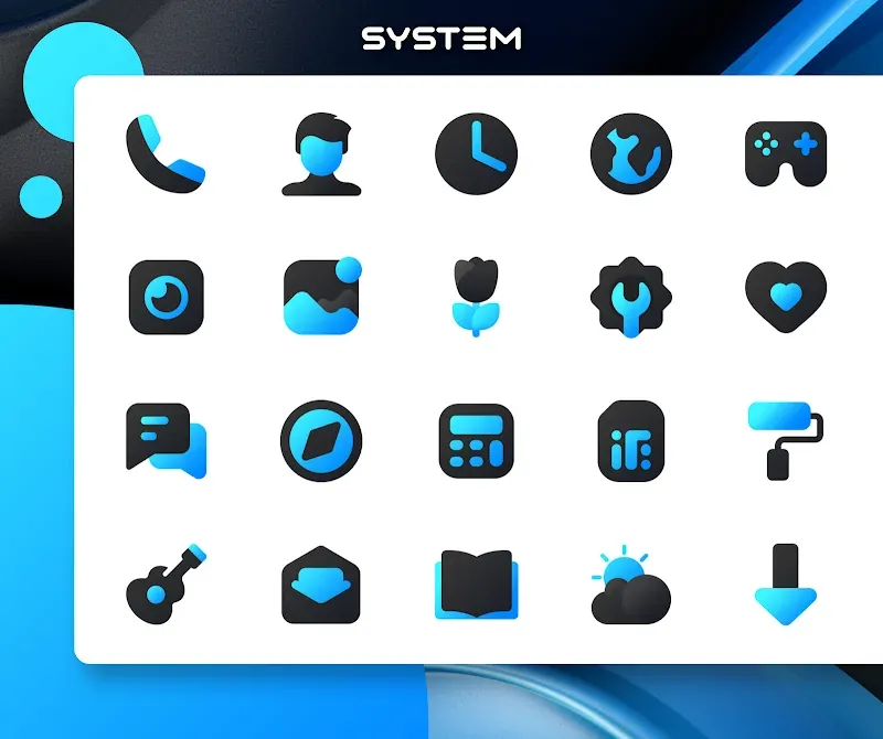 Blue Icon Pack : LuXBlue screenshot 2