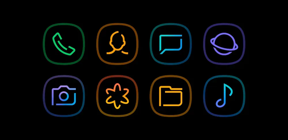 Horux Black - Icon Pack screenshot 1