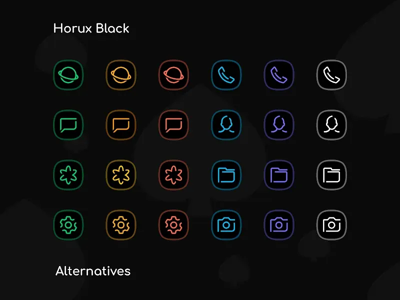 Horux Black - Icon Pack screenshot 5