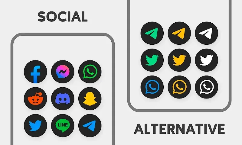MiDark - Icon Pack (Round) screenshot 5
