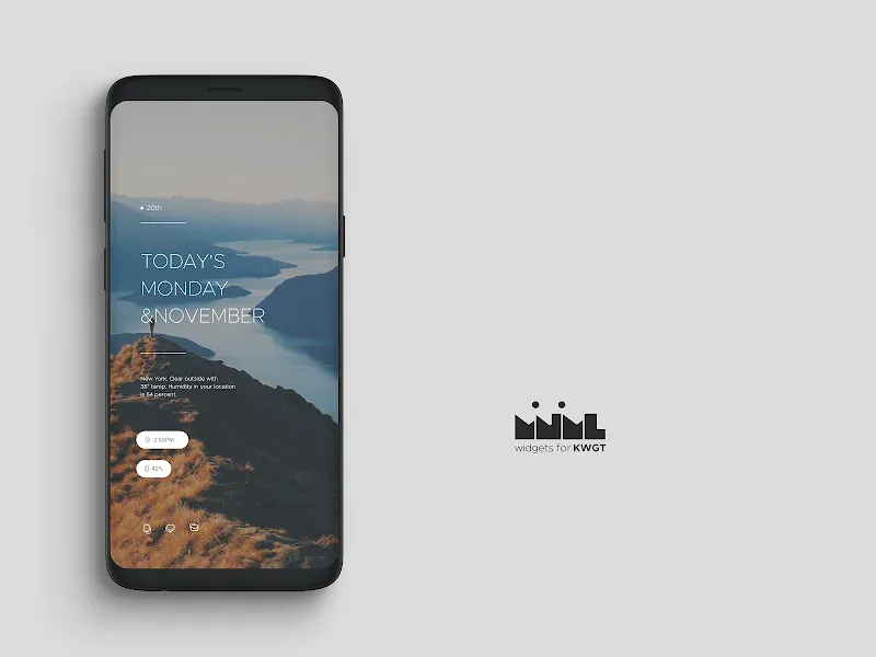 Mnml - Minimal KWGT widgets screenshot 3