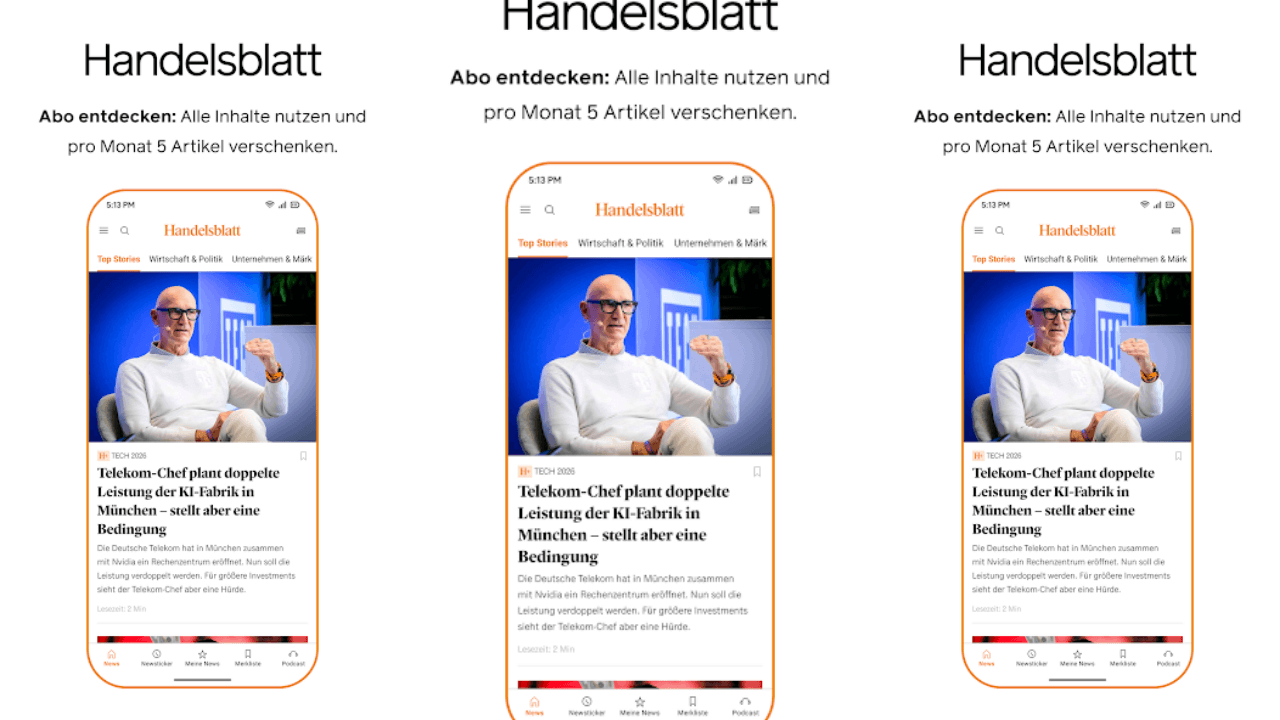Handelsblatt - Nachrichten screenshot 1