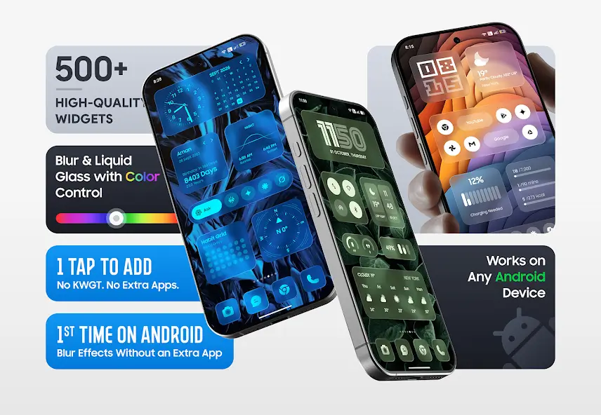 Liquid Glass Widgets: Blur screenshot 1