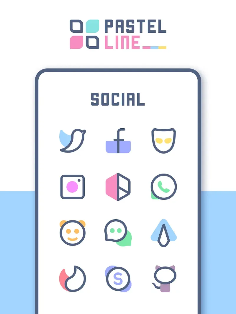 PastelLine IconPack screenshot 5