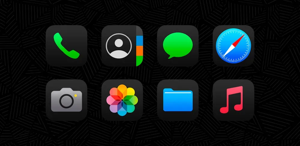 iDarkOS 18 - Icon Pack screenshot 1