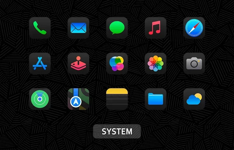 iDarkOS 18 - Icon Pack screenshot 3