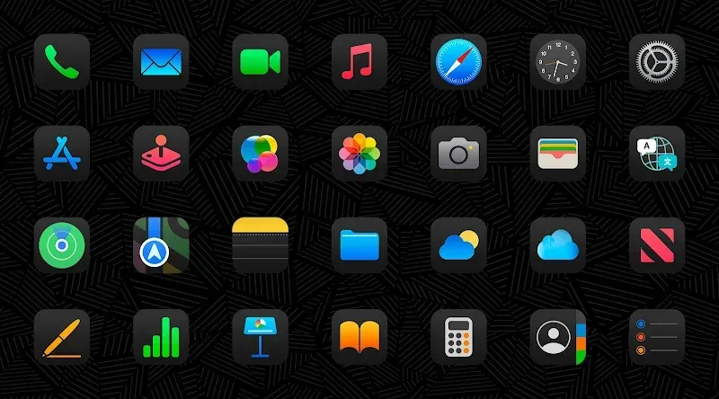 iDarkOS 18 - Icon Pack screenshot 6