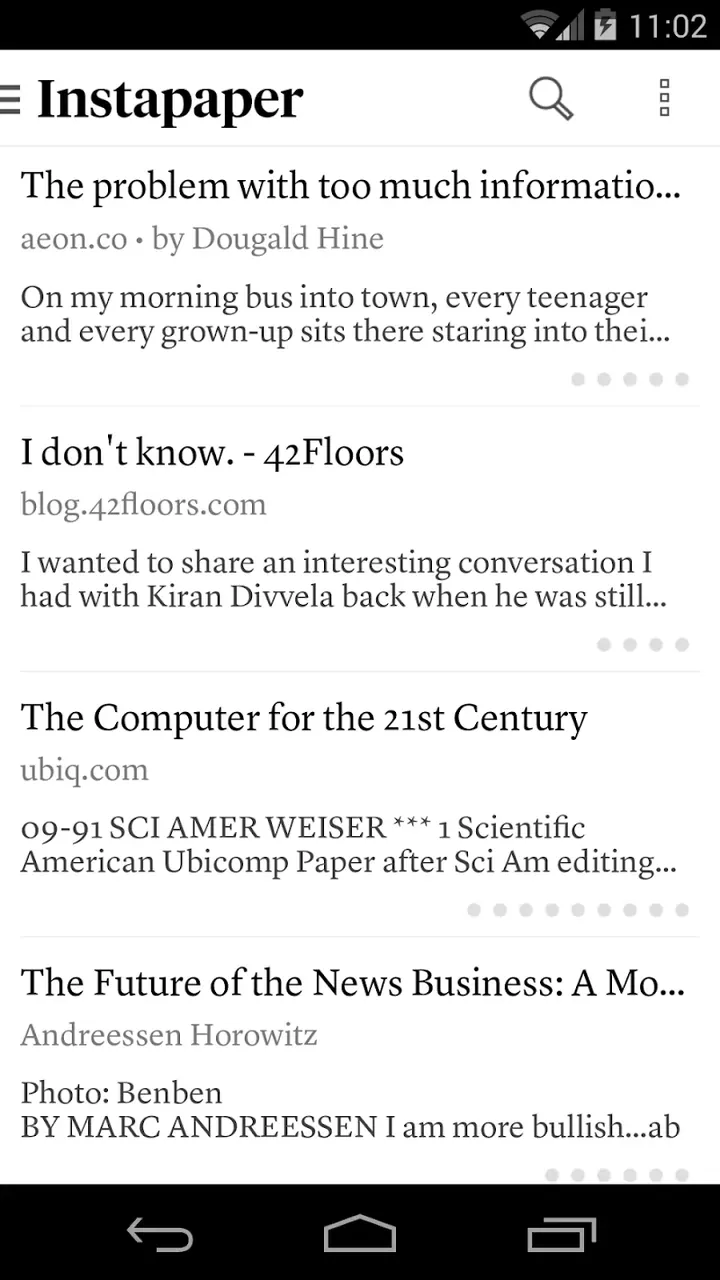 Instapaper screenshot 2