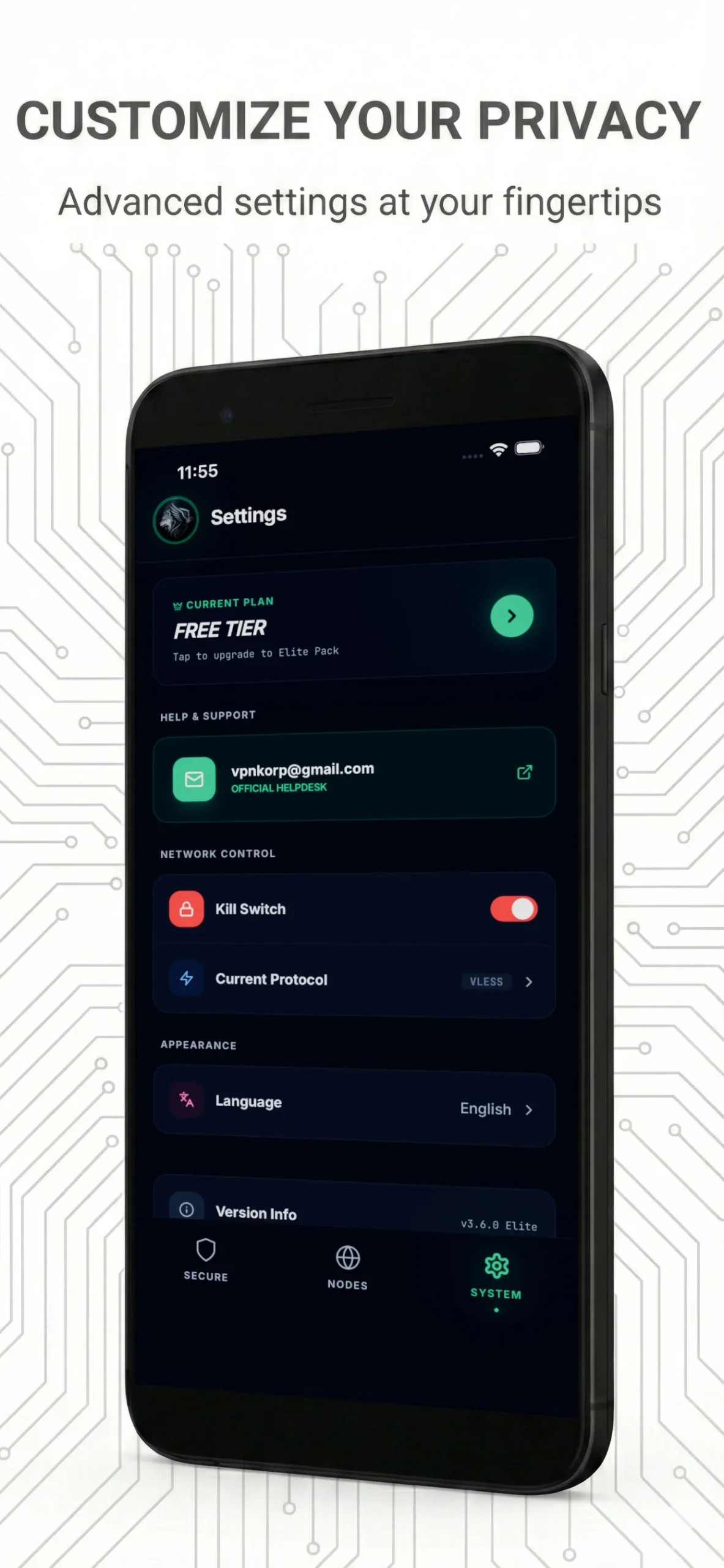 Korp VPN screenshot 3