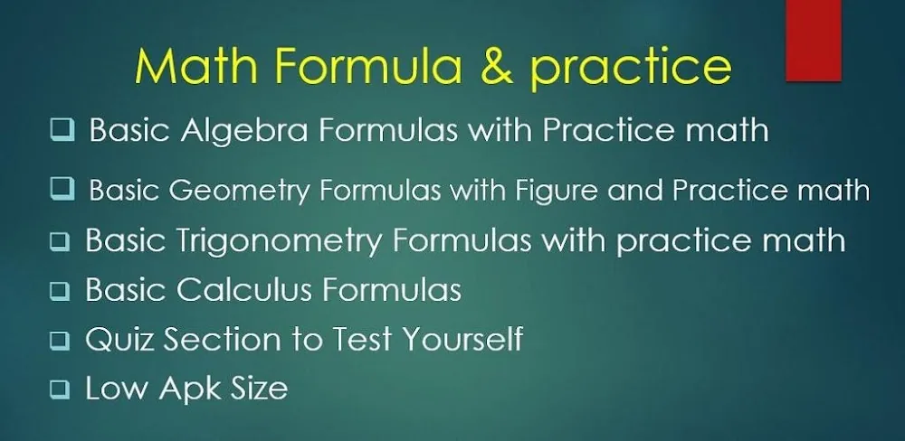 Math Formula with Practice screenshot 1