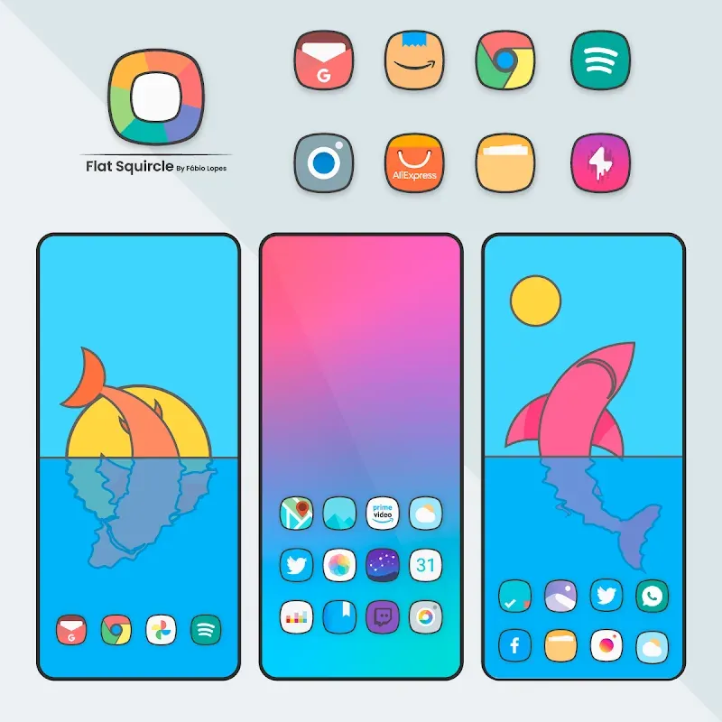 Flat Squircle - Icon Pack screenshot 2