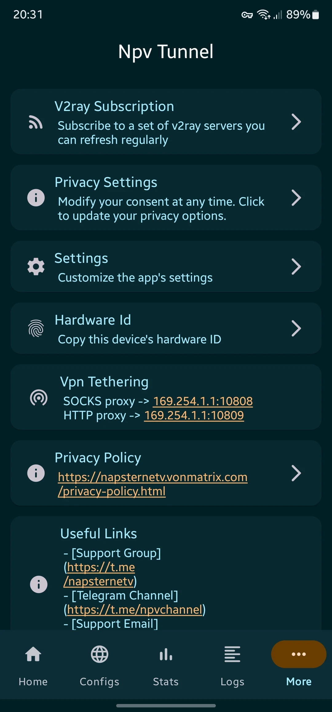 Npv Tunnel V2ray/SSH screenshot 4