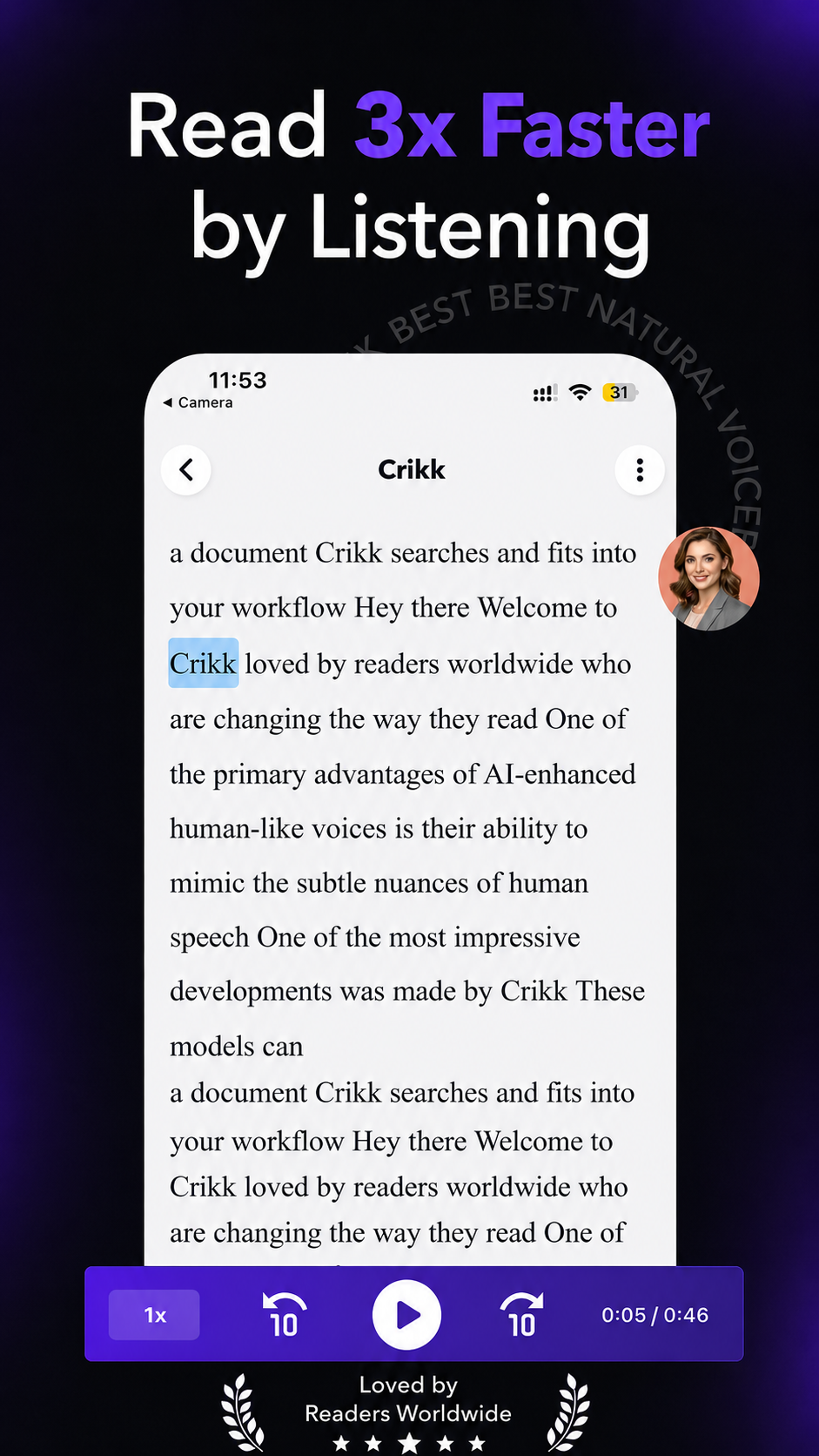 Text to Speech: Crikk screenshot 4