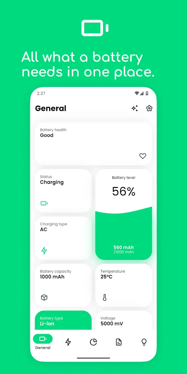 Electron: battery health info screenshot 2