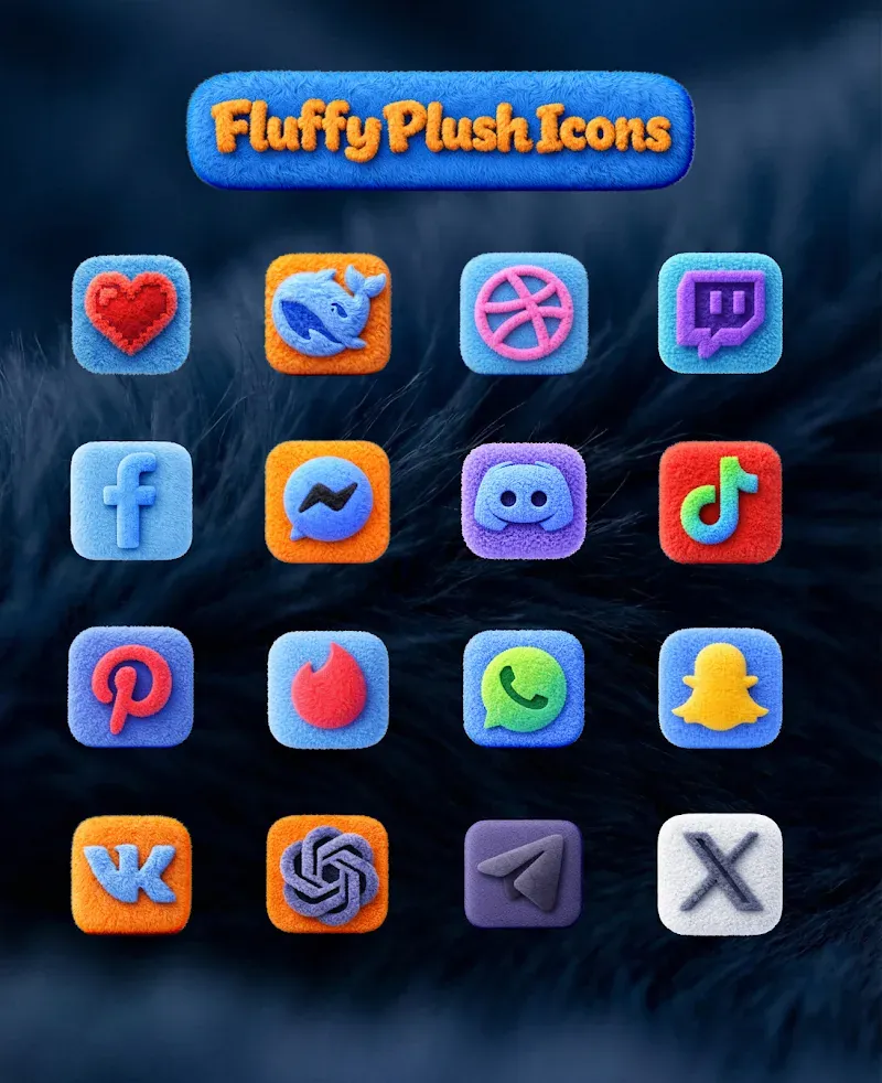 Fluffy 3D Plush Icons screenshot 6